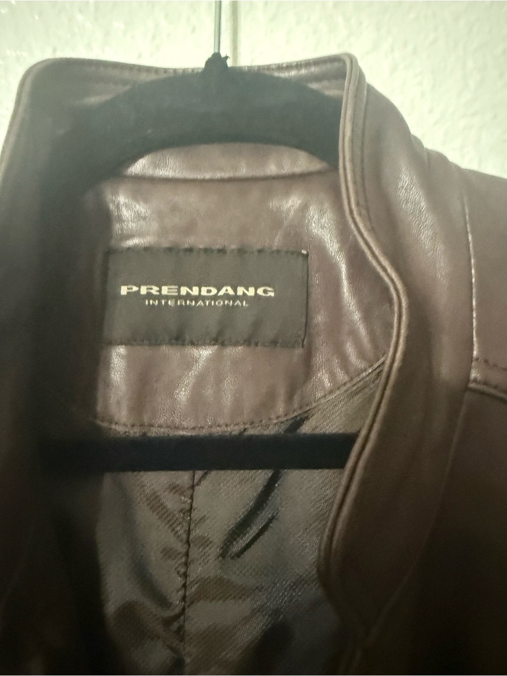 Prendang International Genuine Lambskin Leather Jacket Brown Size 88-96-160 - Picture 3 of 6